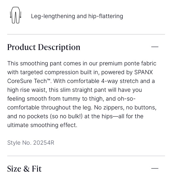 Spanx perfect fit pant - navy, size medium - Picture 6 of 7